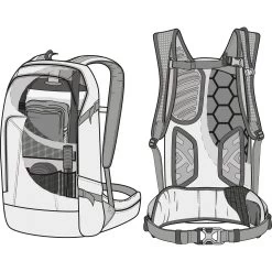 Amplifi ETRACK 23 E-Bike Protektor-Rucksack -Fahrrad Verkauf amplifi etrack23 stealthblack ml techillu